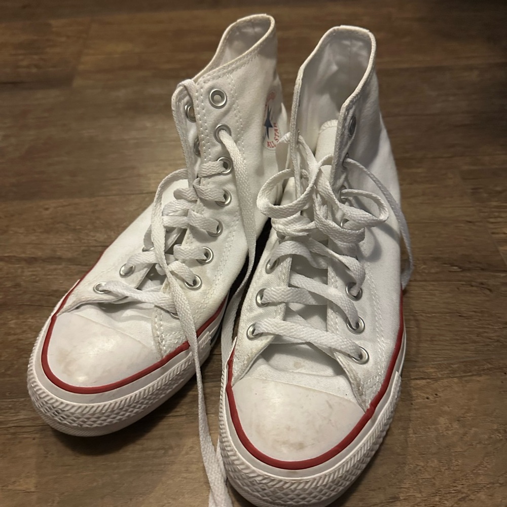 Converse White High-Tops with Subtle Accents